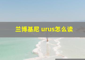 兰博基尼 urus怎么读